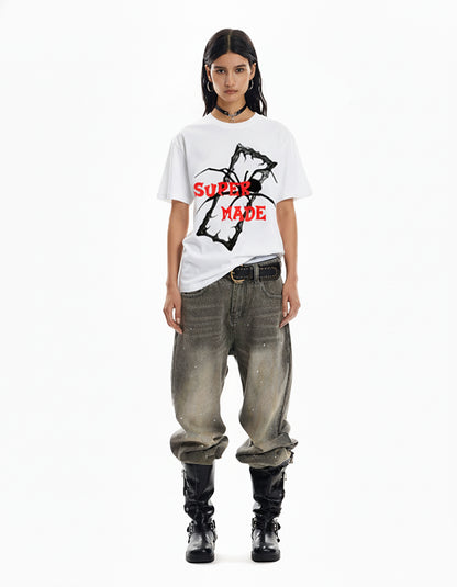 Gothic Spider Graphic T-Shirt