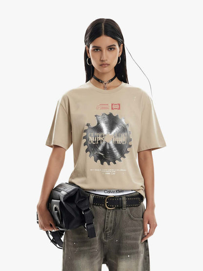 Industrial Saw Blade Graphic T-Shirt