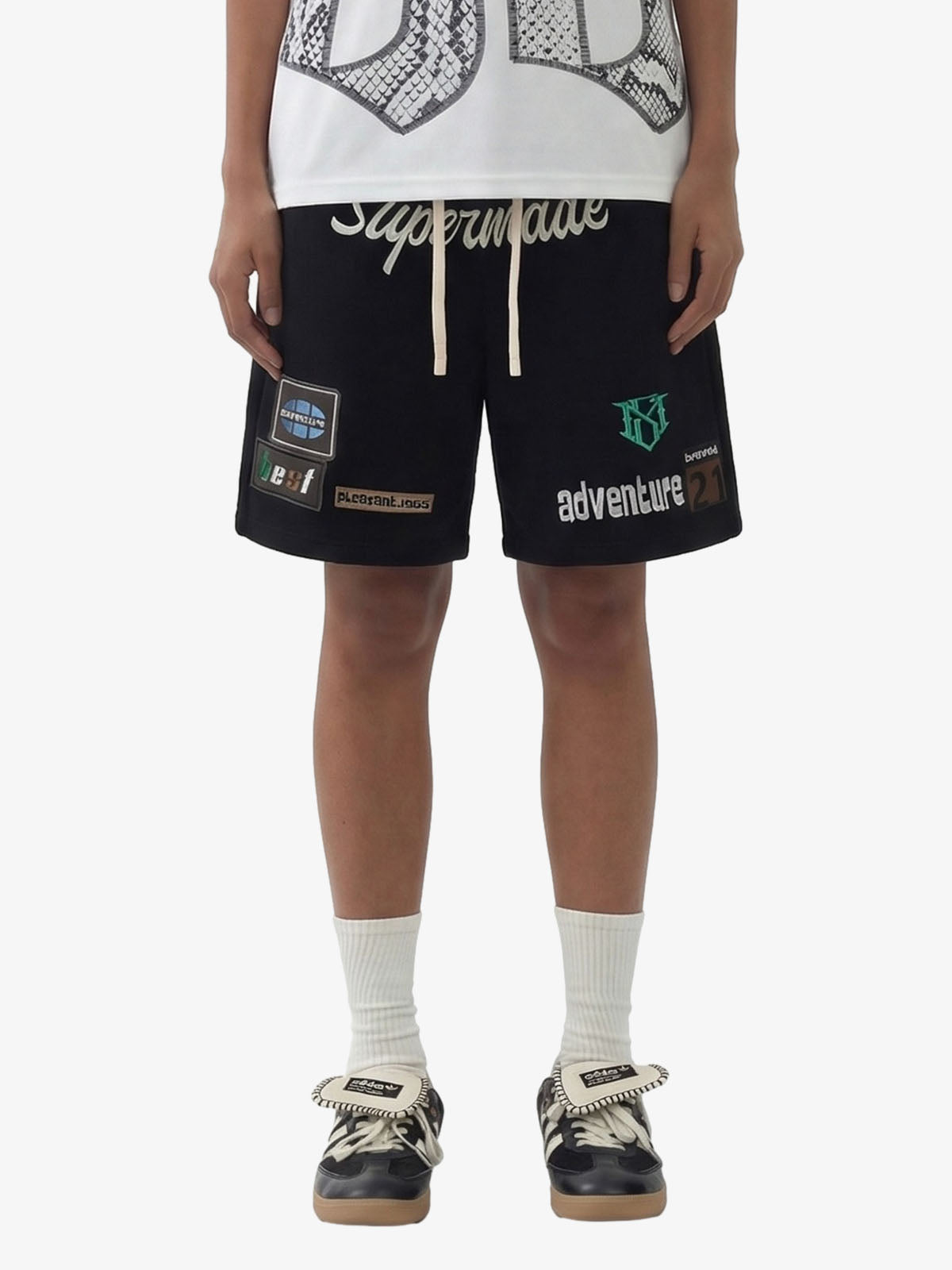 Street Graphic Drawstring Shorts