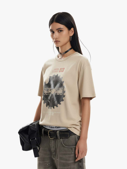 Industrial Saw Blade Graphic T-Shirt