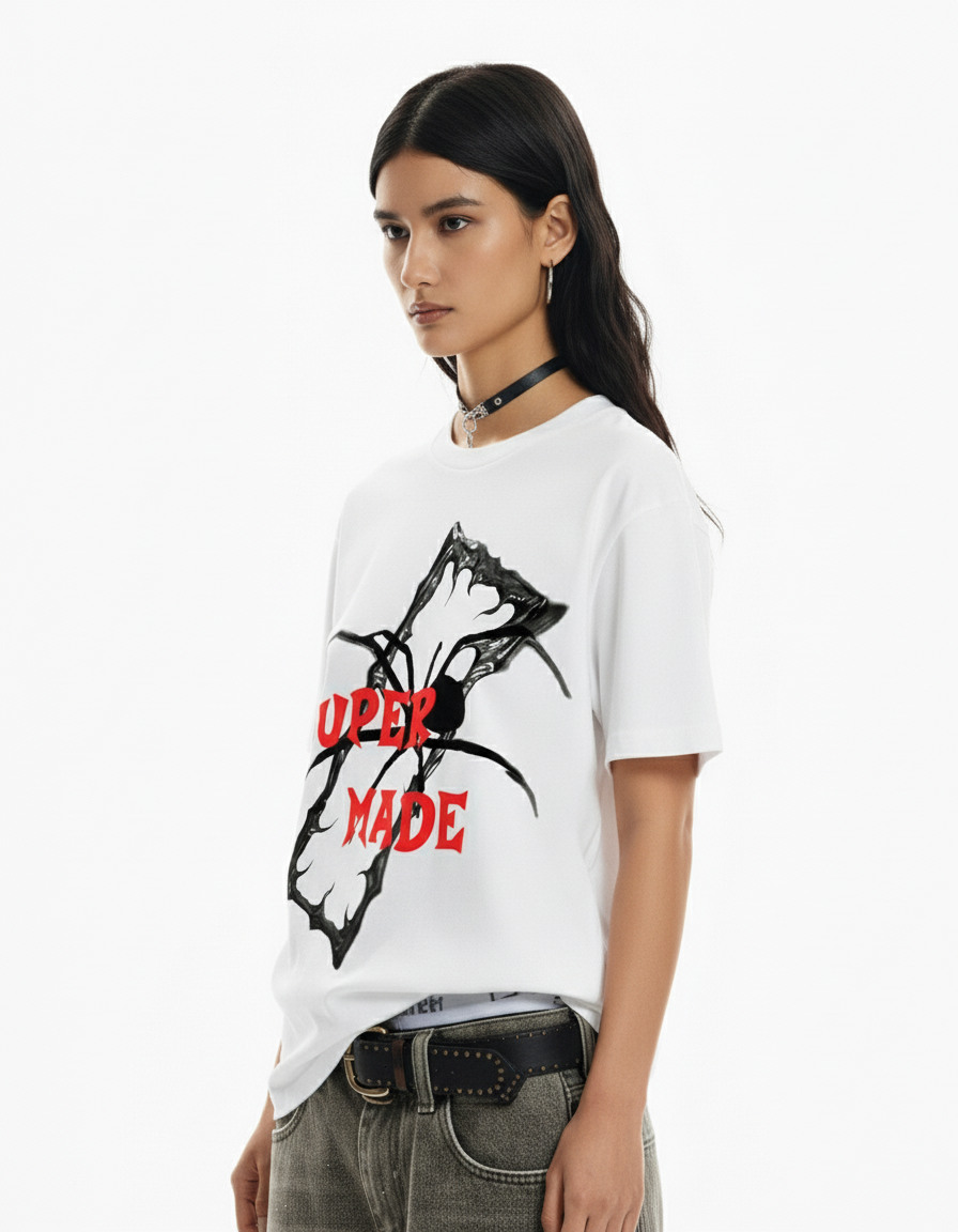 Gothic Spider Graphic T-Shirt
