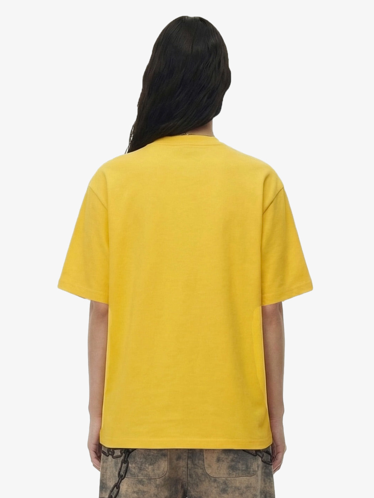 Heavy Retro Patch Embroidered T-shirt - 2398