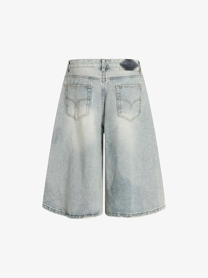 Light Wash Denim Wide Leg Bermuda Shorts for Women High Waist Casual Summer Style?