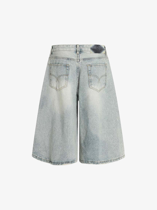 Light Wash Denim Wide Leg Bermuda Shorts for Women High Waist Casual Summer Style?