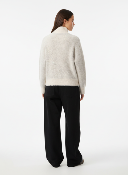 Street Spider And Butterfly Patterns Fluffy Zipper Sweater