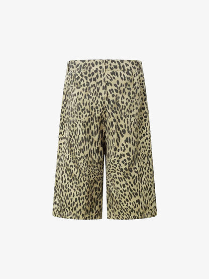 Cotton Leopard Print Bermuda Shorts for Men 