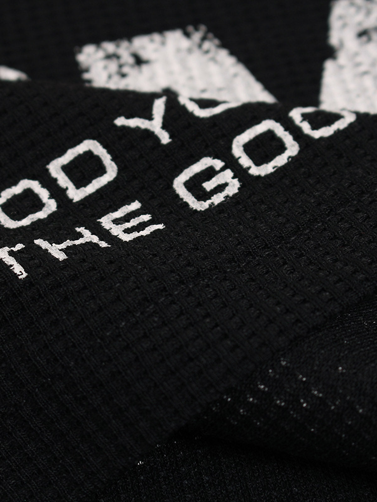 Street Cross Lettering Print Long-sleeved T-shirt 