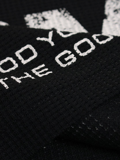 Street Cross Lettering Print Long-sleeved T-shirt 