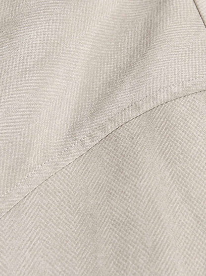 Detachable Knit Collar Zip Up Pocket Jacket