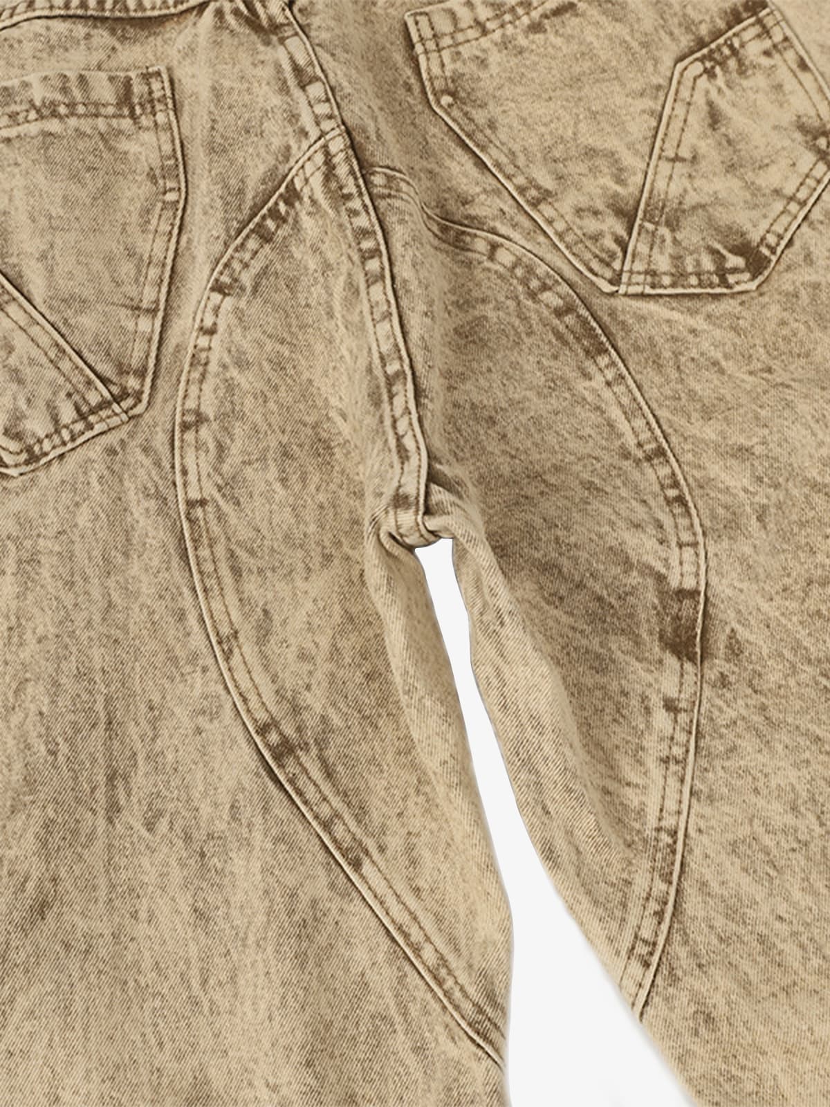 Distressed Denim Cargo Pants with Ripped Details and Patchwork Design for Men Women Fashion Streetwear 