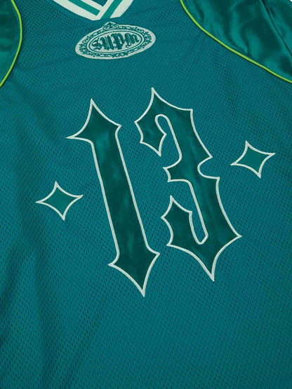 Supermade American Gothic Font Satin Mesh Jersey?