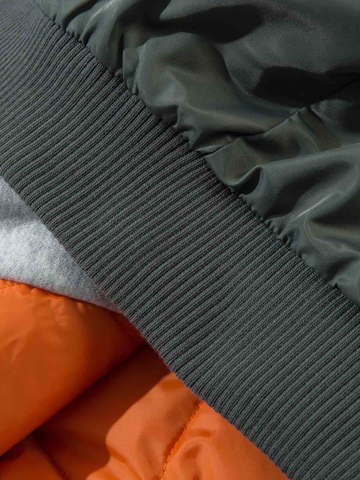 Vintage Fur Hood Padded Zip Up Bomber Jacket