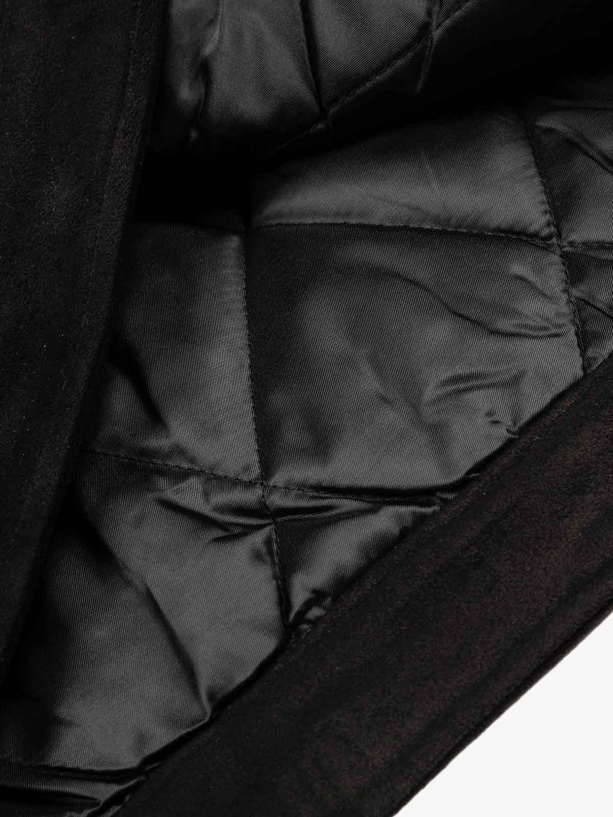 Retro Suede Asymmetric Buckle Design Down Jacket