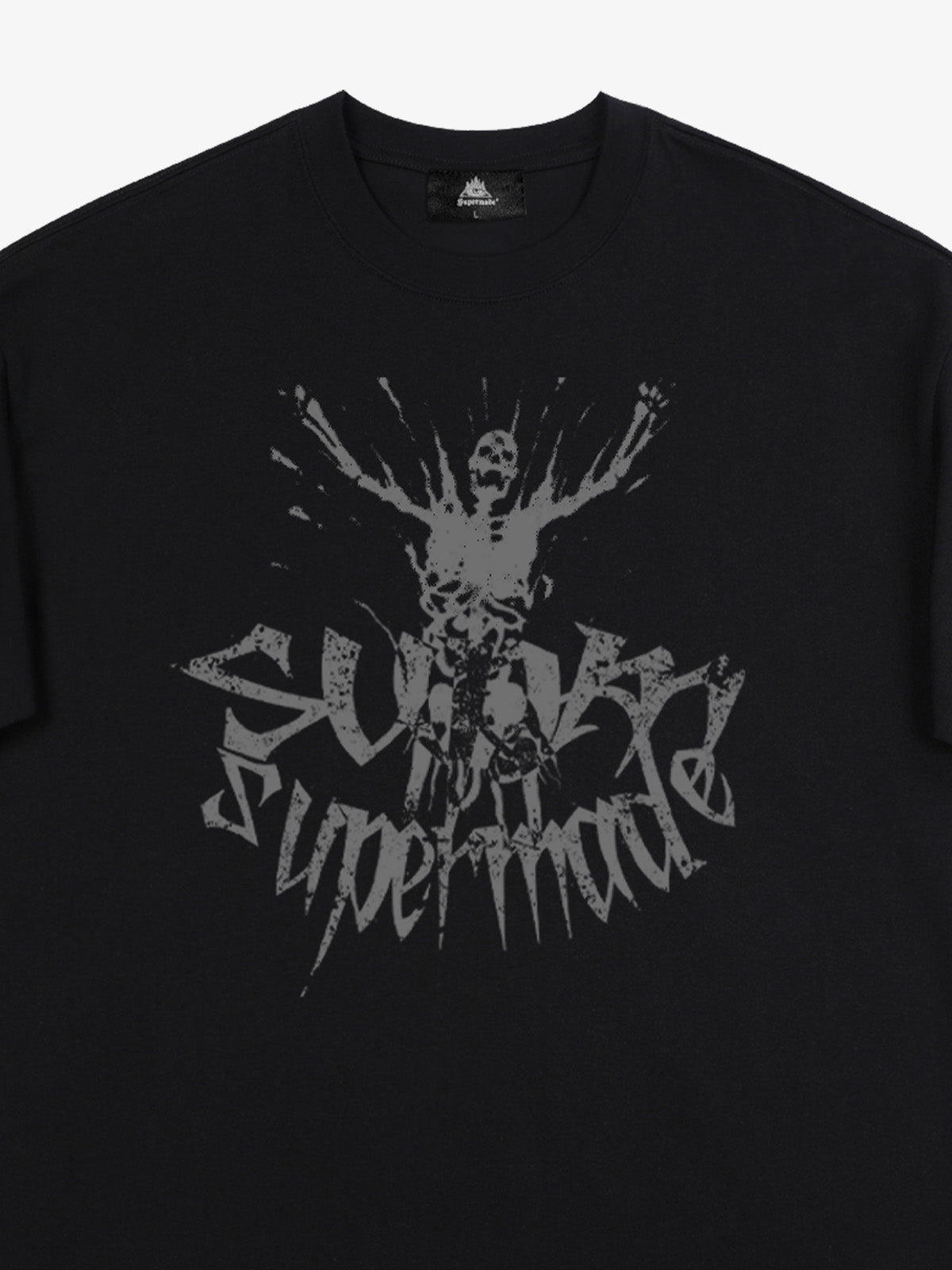 THE SUPERMADE TRENDY STREET OLD-FASHIONER SKULL PRINT T-SHIRT 
