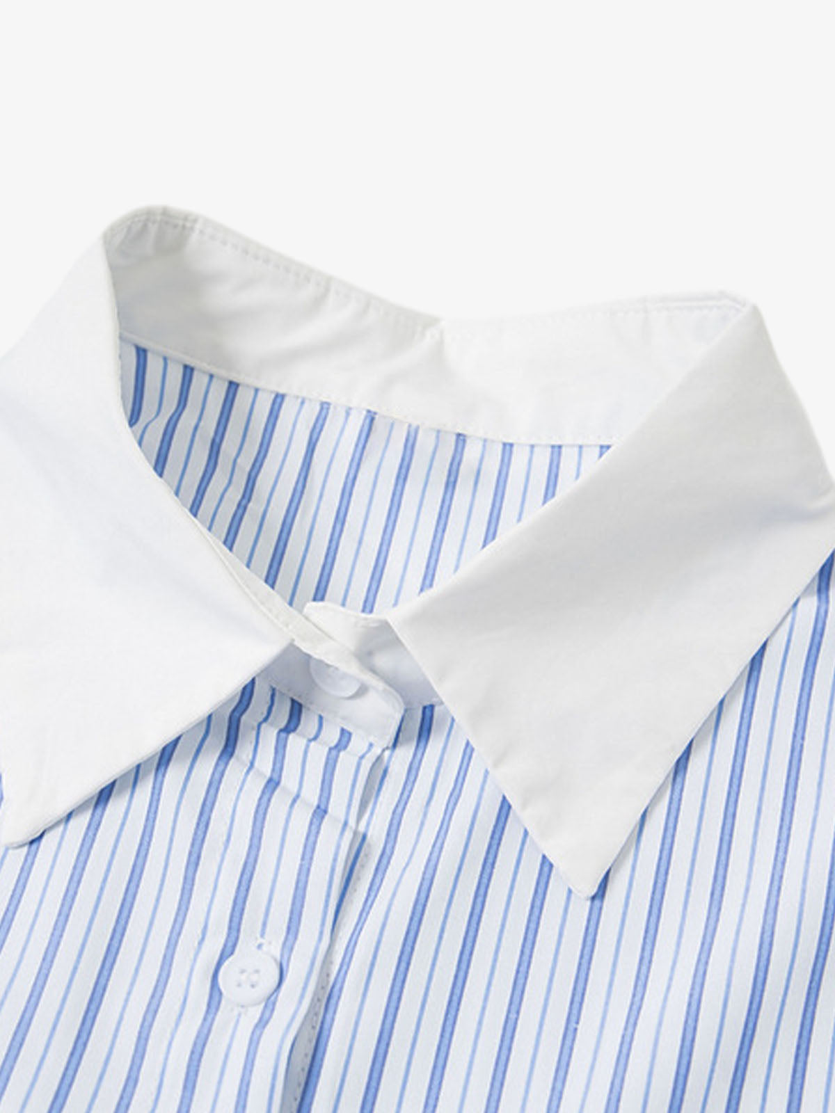 Retro Contrast Flocked Striped Long Sleeve Shirt 