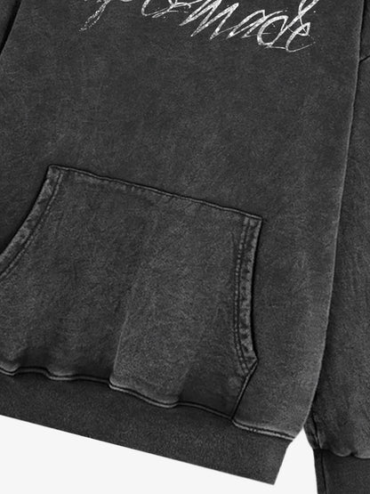 THE SUPERMADE  Vintage-Style Graphic T-Shirt with Inspirational Text and Cross Design 