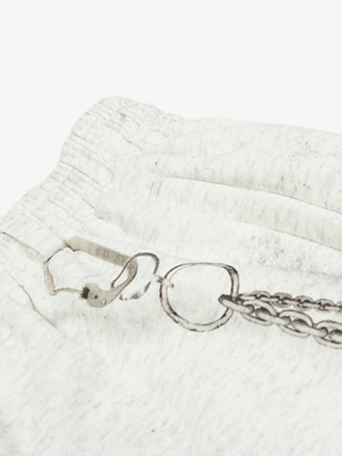 Unique Embellished Wide-Leg Trousers with Chain Detail for Fashionable Comfort 