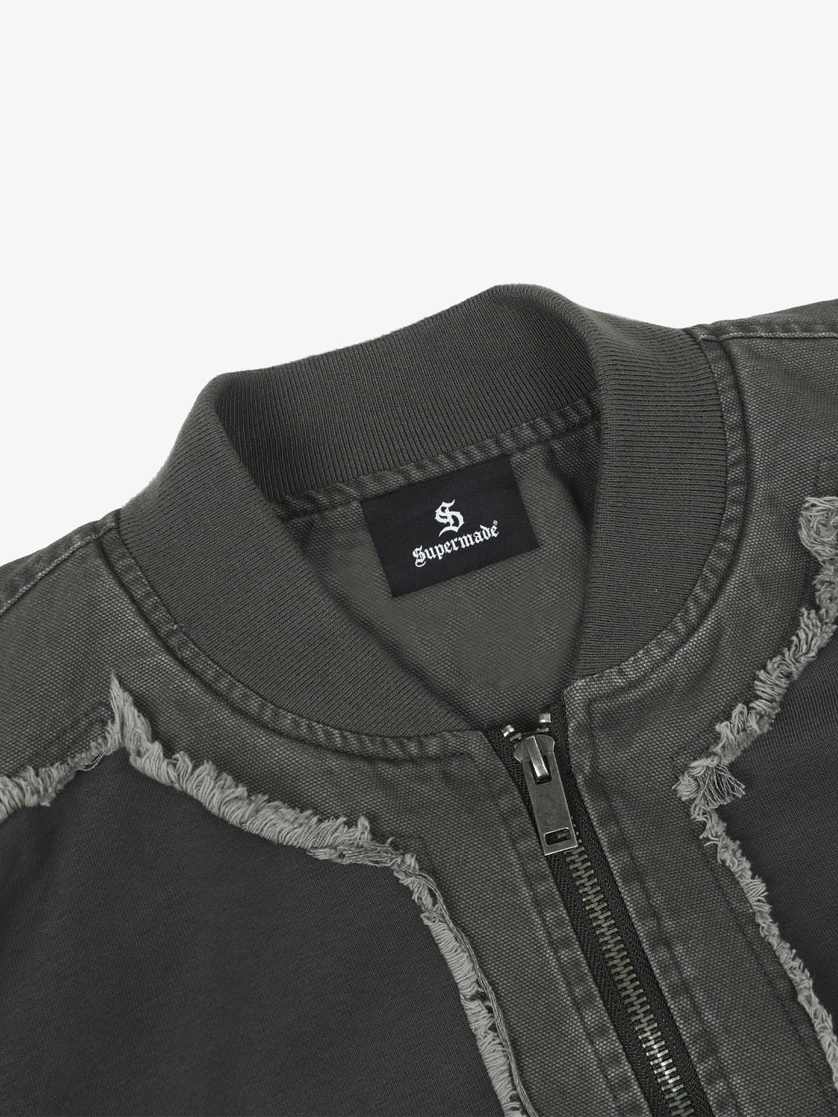 Denim Oversized Jacket with Studs and Faded Wash Design for Streetwear Style 