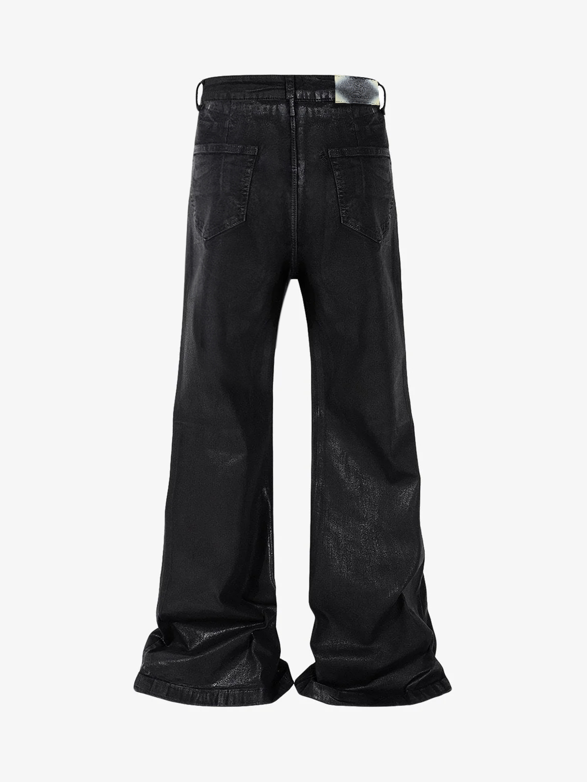 Thesupermade Black Wax Coated Flare Jeans - 2212