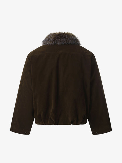 Winter Essential Faux Fur Trimmed Jacket with Adjustable Drawstrings 