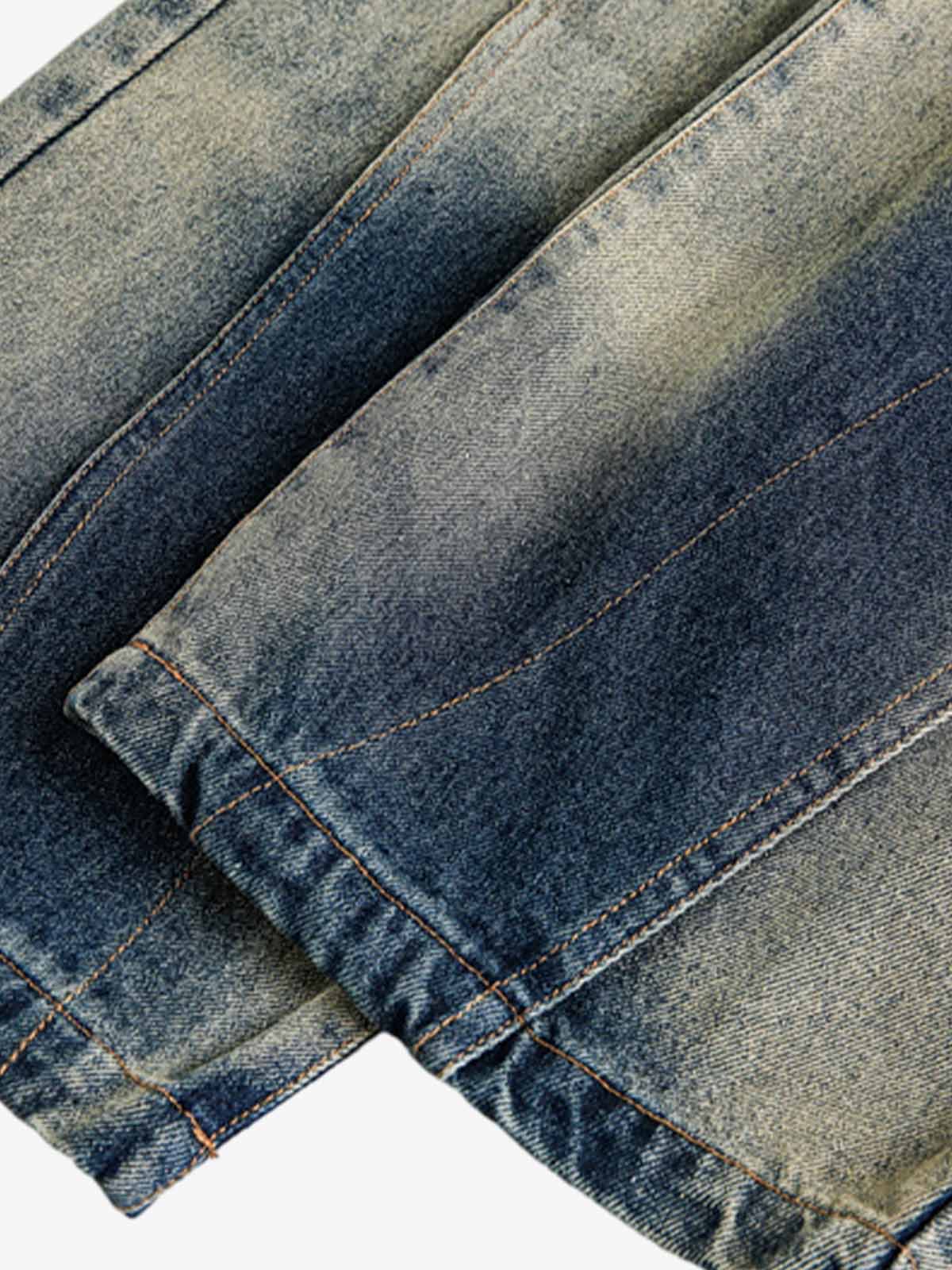 Gradient Wash Wide-Leg Jeans for Women - Stylish and Comfortable Denim Trousers 