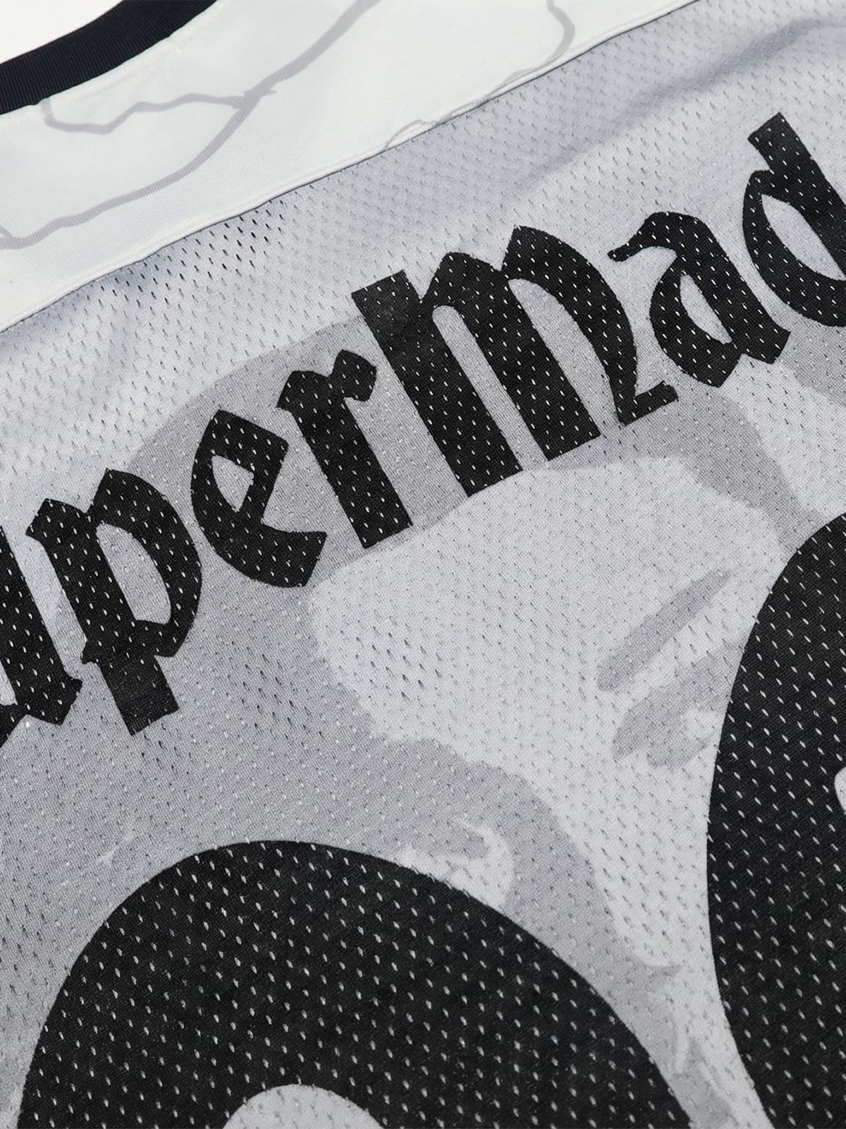 Mesh V-Neck SuperMade Graphic T-Shirt with Star Print and Transparent Overlay 