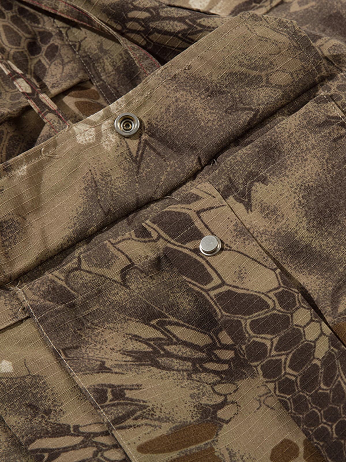 Camouflage Cargo Culottes with Adjustable Drawstring and Side Slits 