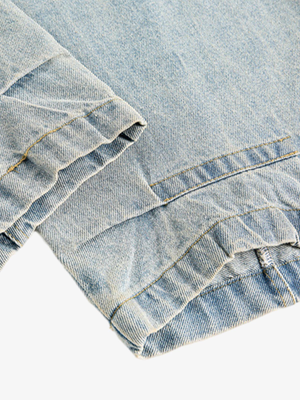 Street Deconstructed Spray Painted Machete Jeans 