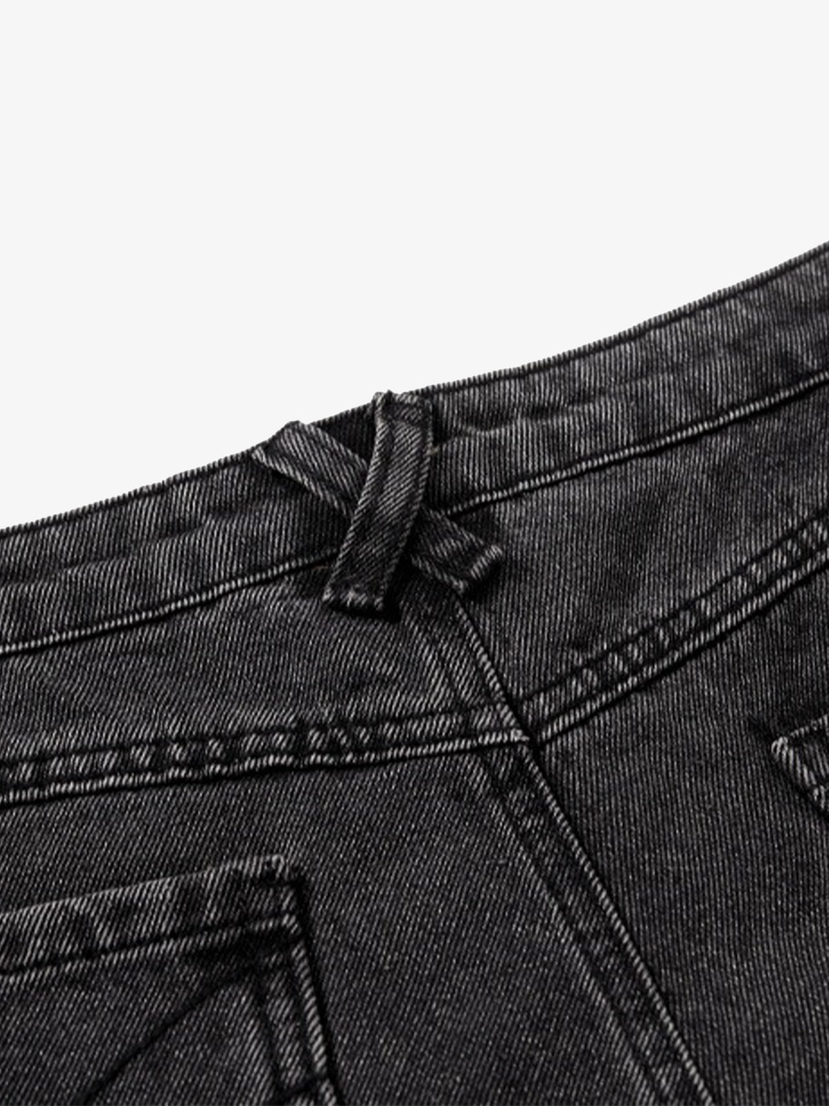 Oversized Vintage Cargo Pants with Multiple Pockets and Adjustable Straps 