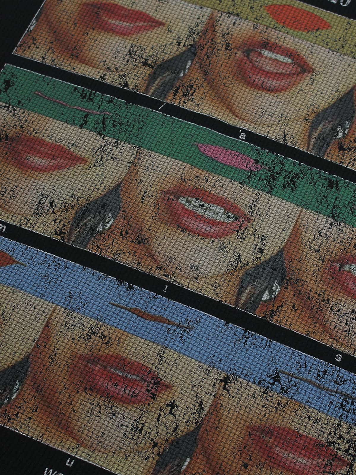 Cotton Oversized T-Shirt with Artistic Face Print and Bold Graphic Design 