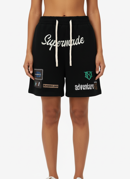 Street Graphic Drawstring Shorts