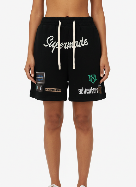 Street Graphic Drawstring Shorts