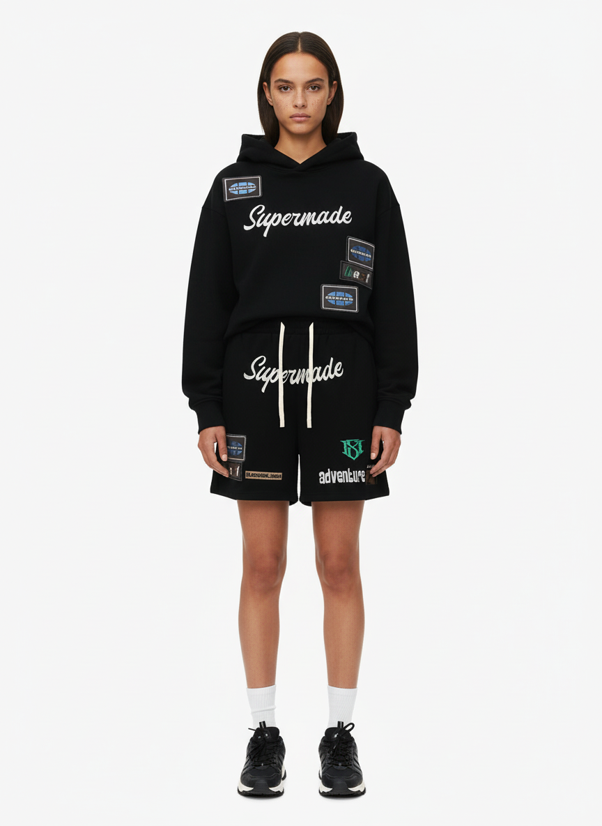 Street Graphic Drawstring Shorts