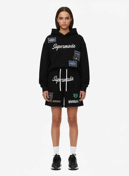 Street Graphic Drawstring Shorts