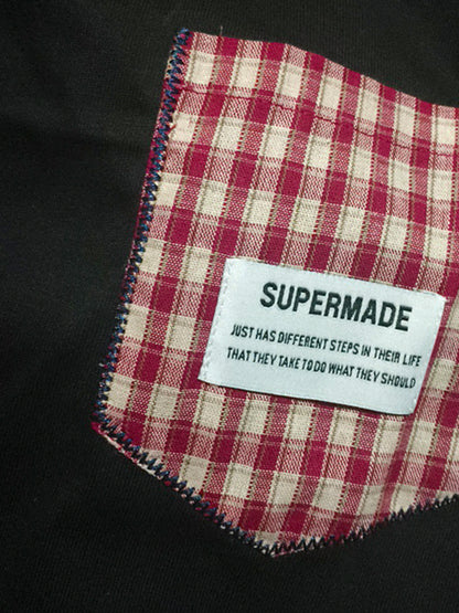 Street Plaid Tie Short Sleeve T-Shirt