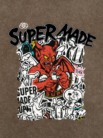 Street Devil Collage Pattern T-shirt 