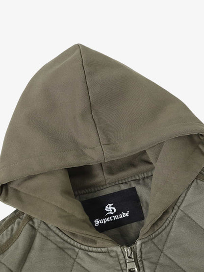 Quilted Hooded Jacket with Pockets - Perfect for Casual and Outdoor Wear 