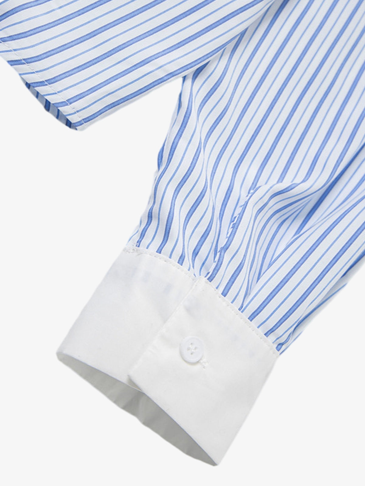 Retro Contrast Flocked Striped Long Sleeve Shirt 