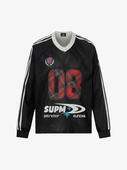 Sporty Long Sleeve Jersey with Bold Number Design for Active Enthusiasts 