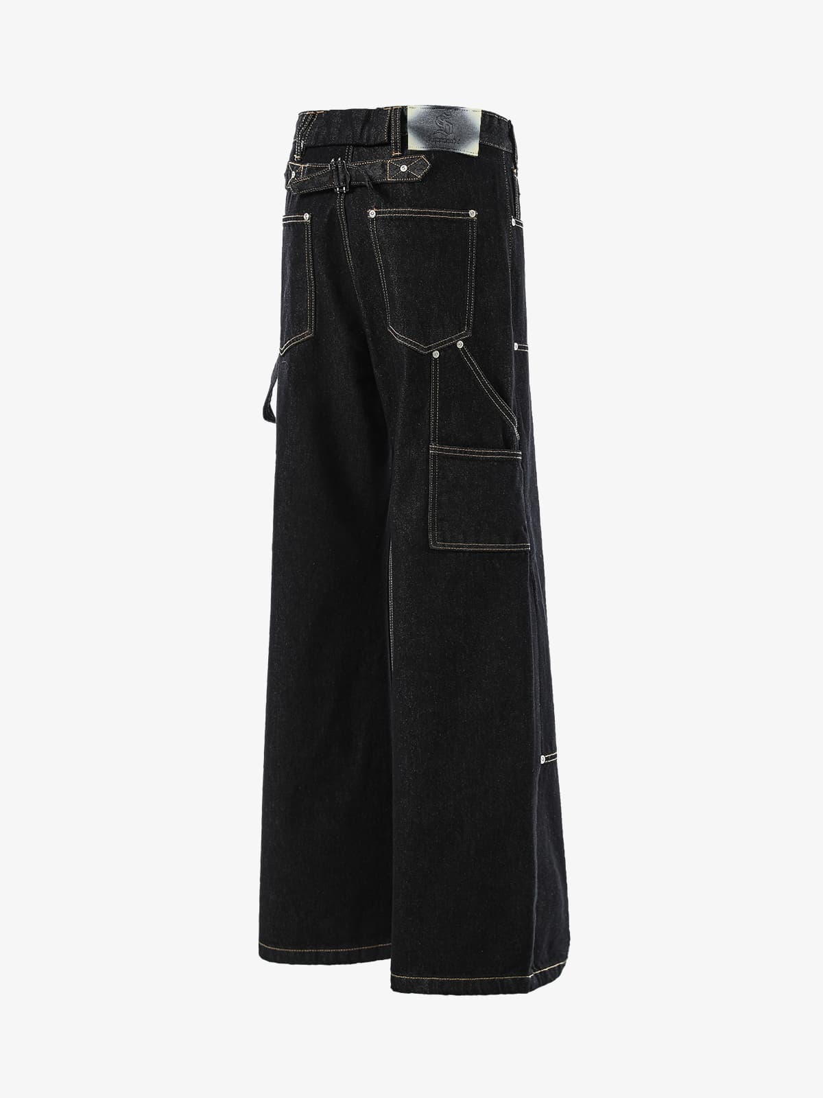 High-Waisted Wide-Leg Cargo Pants with Unique Pocket Design 