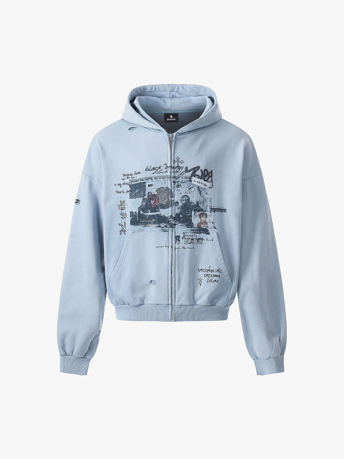 Distressed Plaid Cotton Flannel Shirt for Men with Two Chest Pockets and Ripped Design?