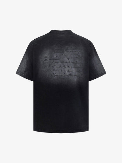 Cotton Oversized Graphic T-Shirt with Punk Rock Print and Vintage Wash Effect 