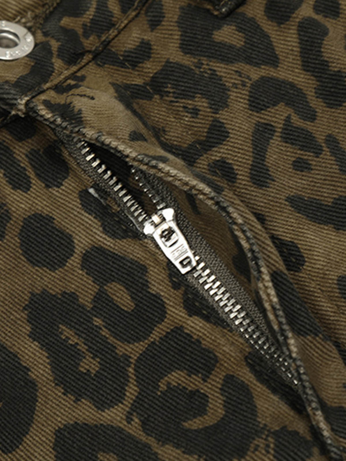 Cotton Leopard Print High-Waisted Wide-Leg Shorts for Women 