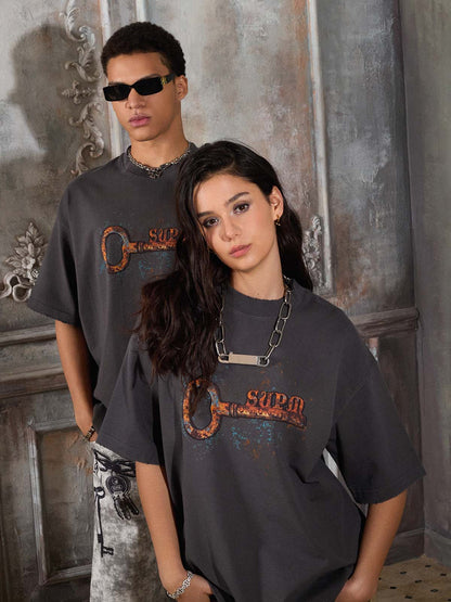 Supermade Rusty Metal Key Print T-Shirt?