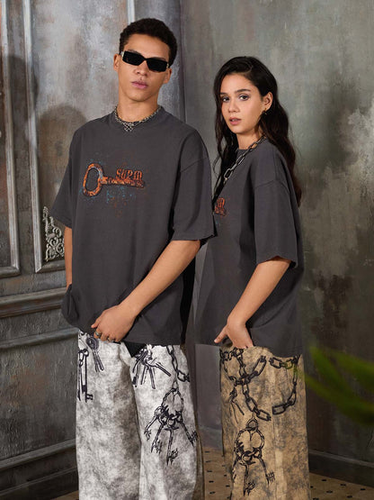 Supermade Rusty Metal Key Print T-Shirt?
