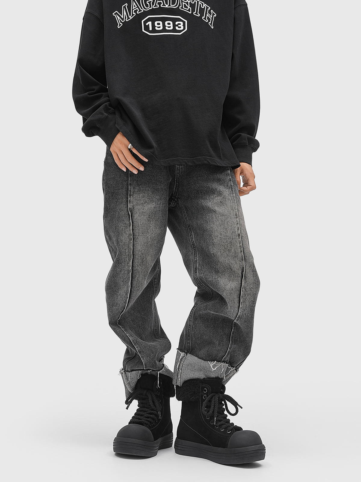 Winter Warmth High-Top Sneaker Boots with Fuzzy Collar 