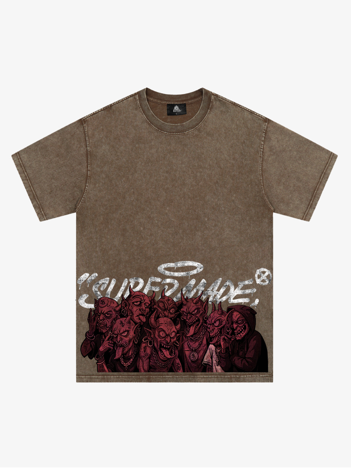 Thesupermade Dark Devil Maniac's Gothic Graffiti T-shirt 