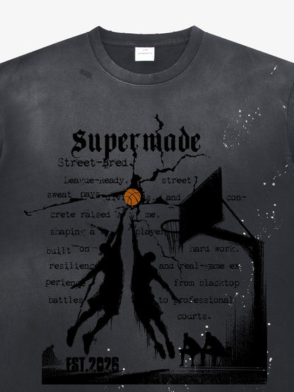 thesupermade Street Basketball  training pattern T-Shirt 