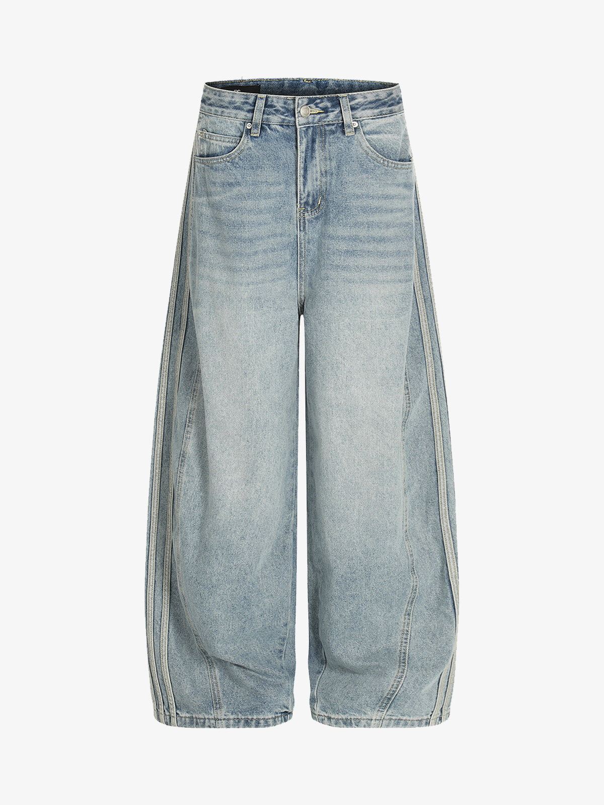 Wide-Leg Denim Culottes with Side Slits for Women 