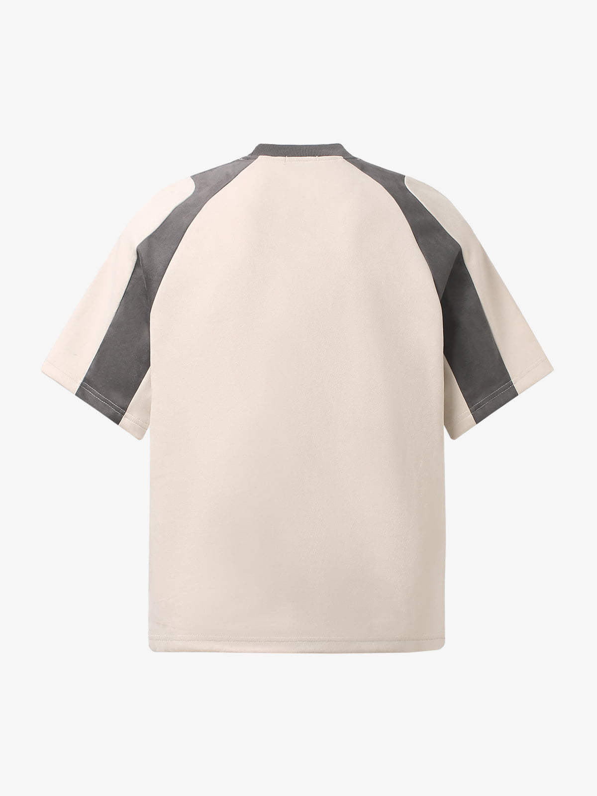 Suede-Touch Embroidered Sport Color-Block T-Shirt
